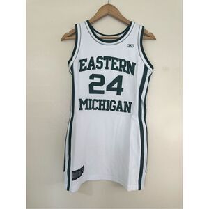 Michigan Green and White Gervin Jersey Dress Size Medium